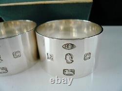 Pair Sterling Silver Napkin Rings, Feature Hallmarks, Immaculate from 1977