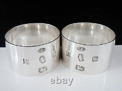 Pair Sterling Silver Napkin Rings, Feature Hallmarks, Immaculate from 1977