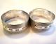 Pair Sterling Silver Napkin Rings, Heavy 94g Harrison Brothers & Howson