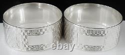 Pair Sterling Silver Napkin Rings, Joshua Horton & Son, Birmingham 1963