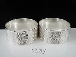 Pair Sterling Silver Napkin Rings, Joshua Horton & Son, Birmingham 1963