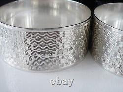 Pair Sterling Silver Napkin Rings, Joshua Horton & Son, Birmingham 1963