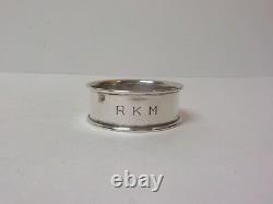 Pair Sterling Silver Napkin Rings, Monogram R K M (1 Gorham)