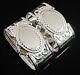 Pair Sterling Silver Napkin Rings Cased Carr's Of Sheffield Ltd 1995 Immaculate