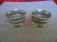 Pair Wallace Sterling Silver Napkin Ring Flowers & Scrolls Meadow Rose