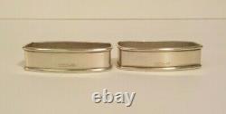Pair Webster Sterling Silver Napkin Rings, No Monograms, 18 grams