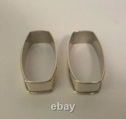 Pair Webster Sterling Silver Napkin Rings, No Monograms, 18 grams