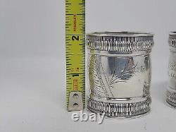 Pair Wedding Napkin Ring Duhme & Co Sterling Silver 1881