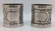 Pair Of Antique Gorham Sterling Silver Napkin Rings, Blank Cartouche, Dated 1882