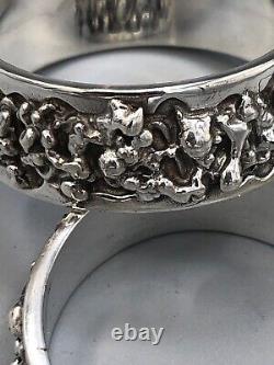 Pair of English Sterling Silver Napkin Rings 1/2 by Richard M Whitehouse