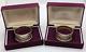 Pair Of English Sterling Silver Napkin Rings Dad And Mum Engravings, D. 1976