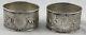 Pair Of Gorham Aestetic Sterling Large Oval Napkin Rings-mono'd