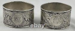 Pair of Gorham Aestetic Sterling Large Oval Napkin Rings-Mono'd