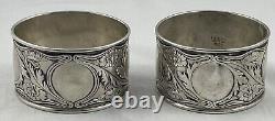 Pair of Gorham Aestetic Sterling Large Oval Napkin Rings-Mono'd