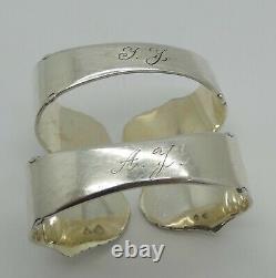 Pair of Scandinavian Grann Laglye Sterling Silver Napkin Rings 1938 & 1939