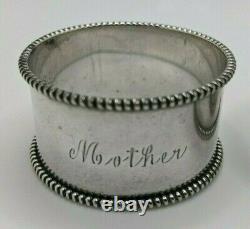 Pair of Towle Sterling Silver Napkin Rings Mother and Father name engravings
