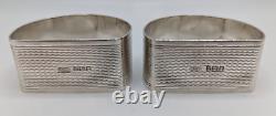 Pair of Vintage English Sterling Silver Napkin Rings, dated 1946