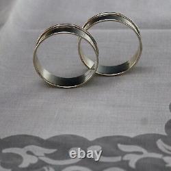 Pair of Vintage Gorham Sterling Silver Napkin Rings Ralph Clara Name Engraving