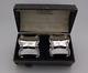 Pair Of Boxed, Scalloped Sterling Silver Napkin Rings Birmingham 1920, No Eng