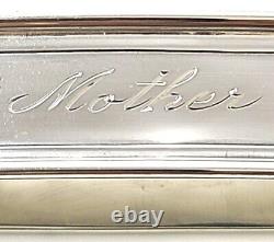 Pair of matched Vintage Sterling Silver Napkin Rings Dad and Mother engraved