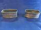 Pair Of Matched Vintage Sterling Silver Napkin Rings Papa And Motherengraved