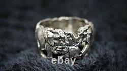 Patrick Mavros Sterling Silver Elephant Napkin Ring, 56.5 Grams