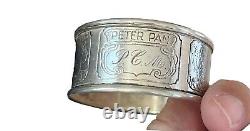 Peter Pan Tinkerbell Sterling Silver Napkin Ring Serviette Holder Monogrammed