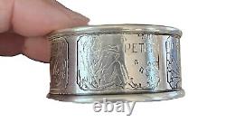 Peter Pan Tinkerbell Sterling Silver Napkin Ring Serviette Holder Monogrammed