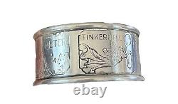 Peter Pan Tinkerbell Sterling Silver Napkin Ring Serviette Holder Monogrammed