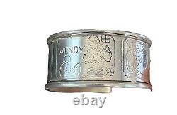 Peter Pan Tinkerbell Sterling Silver Napkin Ring Serviette Holder Monogrammed