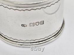 Pr. 1903 Charles Edwards Sterling Silver Napkin Rings, Orig Fitted Retailers Case