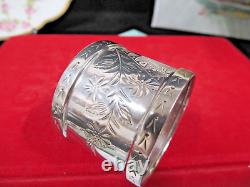 Rare Antique sterling silver Napkin ring Art Nouveau marked s 480 1890s Mono