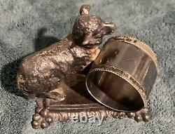 Rare Barbour Silver Quadruple Plated Figural Napkin Ring Sheep