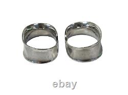 Rare Georg Jensen sterling silver Cypress Napkin rings