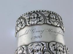 Rare Sterling TIFFANY & CO Napkin Ring with multiple Cherub faces 1.95ozt