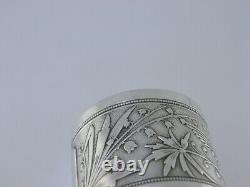 Rare Sterling WOOD & HUGHES Napkin Ring JAPANESE 1870 no mono