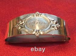 Royal Danish International Sterling Silver Oval Napkin Ring Monogrammed ANN