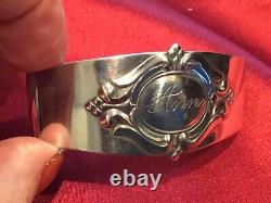 Royal Danish International Sterling Silver Oval Napkin Ring Monogrammed ANN