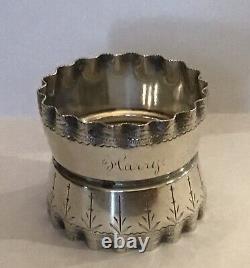 Ruffled Sterling Silver Napkin Ring Serviette Holder By Wood And Hughes Harry