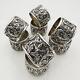 Set 8 Napkin Rings Siam Sterling Silver Embossed Decoration Early 20th Century