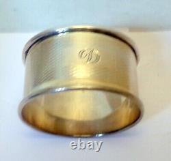 STERLING SILVER NAPKIN RING English HBROS Birmingham Hallmarks Mono