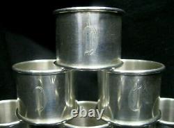 Set 8 pcs Towle Craftsman #702 Sterling Silver Napkin Holder Rings ca-1932