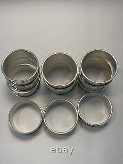 Set of 12 Web Sterling Napkin Rings approx. 12g each DS54