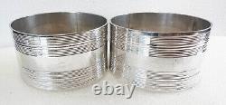 Set of 2 Sterling Napkin Rings Silver No Mono UK 1-7/8D x 1 54.2g