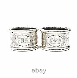 Set of 2 Towle Sterling Silver Napkin Rings 8770 #8630