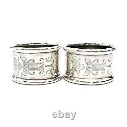 Set of 2 Towle Sterling Silver Napkin Rings 8770 #8630