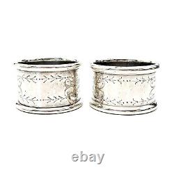 Set of 2 Towle Sterling Silver Napkin Rings 8770 #8630