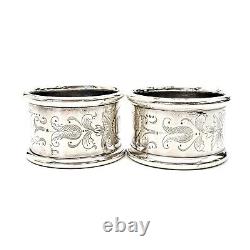 Set of 2 Towle Sterling Silver Napkin Rings 8770 #8630