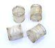 Set Of 4 Vintage Antique Italian Style Cannetille Sterling Silver Napkin Rings