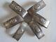 Set Of 6 Antique Arts & Crafts Hand Hammered Sterling Silver Oval Napkin Rings